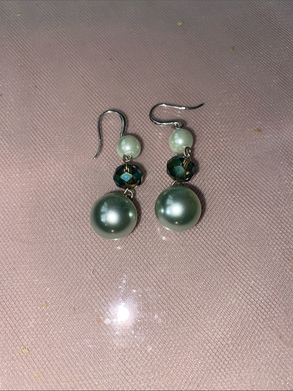 Elegant Seafoam Pearl Drop Earrings - Women Jewelry